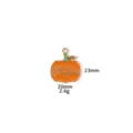 Thanksgiving pumpkin enamel charm pendant, zinc alloy DIY accessories, 20x23mm, 2.6g. - 15# Hello Pumpkin