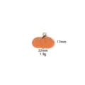 Thanksgiving pumpkin alloy pendant DIY charm, 22x17mm orange enamel jewelry accessory. - 14# Vine Pumpkin