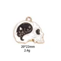 Halloween Cartoon Zwarte Kat Schedel Legering Hanger voor DIY Ketting Armband Sieraden Maken - 4# Schedelkat