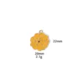 Thanksgiving pumpkin enamel pendant DIY zinc alloy jewelry charm 22x20mm 2.1g - 13# Pumpkin Bottom