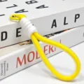 Yellow and white braided phone lanyard keychain, stylish minimalist design for daily use and decoration. - Single Rope 13