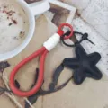 Woven phone lanyard keychain star red white color-block cute strap accessory for keys mobile - Star Style 8