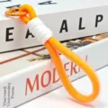 Colorful woven phone lanyard wrist strap keychain stylish orange white design for everyday use. - Single Rope 1