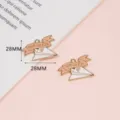 Close up of exquisite alloy envelope pendant charms featuring cute ribbon design for DIY jewelry. - 4# Paper Airplane