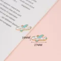 DIY enamel airplane metal charm pendant for handmade jewelry making bracelet necklace key chain - 3# Airplane