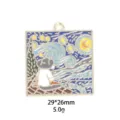 Van Gogh sterrennacht stijl legering geëmailleerde hanger DIY sieraden accessoire - 2# Sterrenhemel