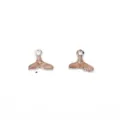 DIY alloy mermaid tail charms in pink enamel, perfect for handmade earrings and pendant making. - Mermaid Skirt / Pink
