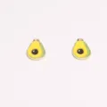 DIY emaille avocado legering bedels, schattige tekenfilm fruit hanger sieraden maken. - Avocado / 18x11mm