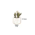 Cute succulent plant pot metal enamel pendant charm for DIY jewelry making parts. - 17#