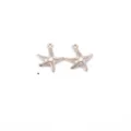 Pendentif étoile de mer dorée alliage goutte d'huile accessoires boucles d'oreilles - Étoile de mer blanche