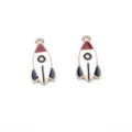 Raket Metalen Bedels Geëmailleerd Rood Wit Blauw DIY Sieraden Maken Oorbellen Accessoires - Raket