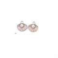 Roze schelp parel DIY legering emaille oorring bedels hanger sieraden maken accessoires - Roze Schelp