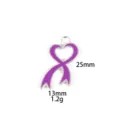 Paarse geëmailleerde lint hanger voor DIY sieraden maken, ketting en sleutelhanger accessoires. - 3# Soepelvallend lint