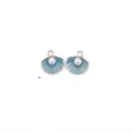 Blauwe schelp parel legering bedels DIY sieraden accessoires voor handgemaakte oorbellen - Blauwe Schelp