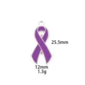Gedetailleerd weergave van de paarse lint hanger, exacte maatparameters voor sieraden. - 4# Klein lint