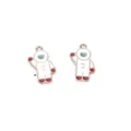 DIY space astronaut enamel metal charms pendants for jewelry making earrings 2pcs - White Astronaut