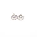 Vergulde geëmailleerde schelpbedels met witte parel, DIY sieraden accessoires, set van twee. - Witte Schelp