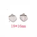 Perzik legering geëmailleerd hanger DIY sieraden accessoire 18x16mm roze perzik bedel - Platte perzik