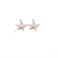 Breloques de boucles d'oreilles étoile de mer en émail rose accessoires DIY bijoux - Étoile de mer rose