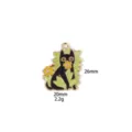 Geemailleerde zwarte kat hanger DIY zinklegering sieraden accessoire 26x20mm - Stijl 1
