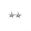 Pendentifs étoile de mer en alliage doré et émail noir pour fabrication de bijoux boucles d'oreilles. - Étoile de mer noire