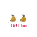 Cute banana alloy enamel pendant charms for DIY jewelry making accessories 15x11mm - Banana