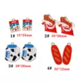 Geëmailleerd legering bedels chocolade melk brood hangers DIY sieraden accessoires - 4# Hotdog-toast