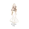 Close-up detail van elegante dame hanger, gladde email afwerking, mooi metaal sieraad. - Wit