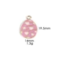 Osterei Metall Anhänger Rosa Herz Emailliert DIY Halskette Schlüssel Schmuck Zubehör - Lila Herz Osterei