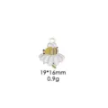 Drip oil alloy bee daisy charm pendant, size 19x16mm, ideal for DIY keychains and jewelry. - Bee Daisy Style (00881#5)