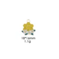 Enamel alloy honeycomb daisy charm detail view, showing exquisite craftsmanship, size 18x16mm. - Honeycomb and Daisy Style (00881#8)