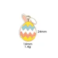 Osterhase Metall Anhänger Zinklegierung DIY Schmuck Zubehör Ostern Ei Charms 1 Stk - Zickzacklinie Osterei