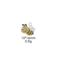 Enamel alloy bee charm pendant for DIY jewelry making, cute insect accessory for keychains. - Little Bee Style (00881#11)