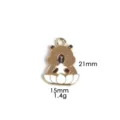 Leuke capybara metalen emaille hanger charm, perfect voor DIY sieraden maken en sleutelhanger. - Witte lotus nr. 1