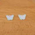 DIY alloy enamel butterfly charm pendant accessory detailed view for bracelet keychain making - Blue Butterfly