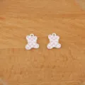 DIY sieraden maken bedels schattige roze geruite beren hangers strik legering accessoires. - Roze Beer