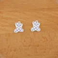 Schattige paarse geruite beren bedels voor DIY sieraden maken, armband en sleutelhanger. - Paarse Beer