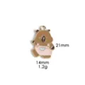 Cute capybara enamel metal pendant zinc alloy cartoon animal jewelry DIY charm accessory - 9# Pink Overalls