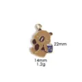 Detailed view of the cute capybara enamel pendant charm, compact size 22x14mm, 1.2g. - #14 Dark Blue Backpack