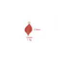 Rode blad hanger detail weergave van zinklegering, 23mm grootte, DIY sieraden accessoire. - 25# Blad