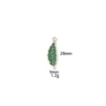 Groen geemailleerd blad hanger DIY sieraden legering 28x9mm 1,2g voor ketting sleutelhanger - 24# Donkergroen blad