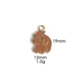 Cute capybara metal enamel pendant charm for DIY necklace jewelry making accessories. - #19 Two Capybaras