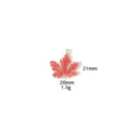 Roze esdoornblad metaal bedel close-up detail hanger 21x20mm 1.5g DIY sieraden accessoire - 18# Roze esdoornblad