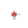 Rode geëmailleerde esdoornblad hanger charms voor DIY sieraden ketting sleutelhanger details. - 16# Wijnrood esdoornblad