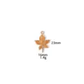 Detailopname van oranje esdoornblad legering DIY sieradenhangers, 23x16mm afmeting, 1,4g gewicht. - 3# Oranjegeel blad