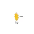 Gele geëmailleerde eikenblad hanger bedel DIY sieraden accessoire maat 23x10mm. - 7# Scheef geel blad