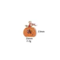 Thanksgiving pumpkin enamel metal pendant DIY jewelry accessory, compact size 23x20mm 2.2g. - 12# Maple Leaf Pumpkin