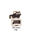 Black cat ink bottle alloy pendant charm DIY jewelry making accessory for necklace bracelet. - 6# Cat with Perfume Bottle