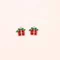 Kerstcadeau legering bedels, rood en groene geëmailleerde hangers voor DIY armbanden en kettingen. - Kerstserie / 3# Geschenkdoos