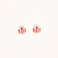 Red white gift box alloy charm pendant DIY jewelry accessories for bracelet necklace keychain - Christmas Series / 6# Gift Box